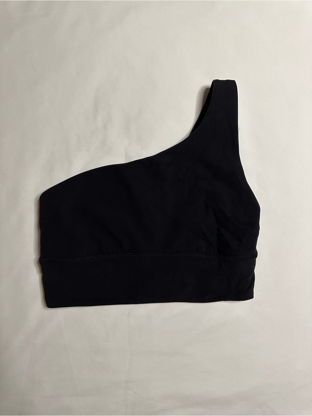 Lululemon Black One-Shoulder Unpadded Black Sports Bra